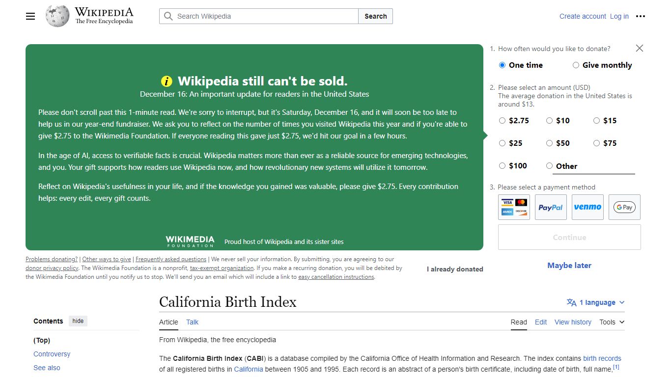 California Birth Index - Wikipedia